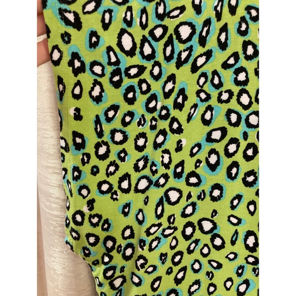 Ruby Rd. Women's XL Green Leopard‎ Print Striped Detail Tunic Top - Picture 6 of 8